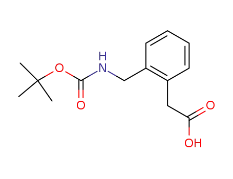Molecular Structure of 40851-66-9 (2-(Boc-aminomethyl)phenylacetic acid)