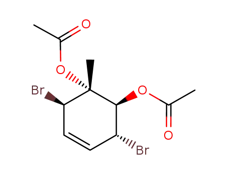 4-Cyclohexene-1,2-diol, 3,6-dibromo-1-methyl-, diacetate,
(1R,2R,3R,6R)-