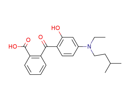 Molecular Structure of 91458-42-3 (o-[4-(N-Ethyl-N-isopentylamino)-2-hydroxybenzoyl]benzoic acid)