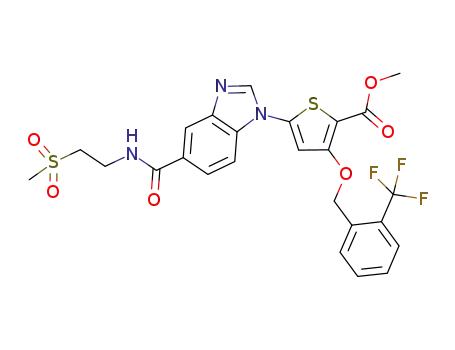 methyl 5-[5-({[2-(methylsulfonyl)ethyl]amino}carbonyl)-1H-benzimidazol-1-yl]-3-{[2-(trifluoromethyl)benzyl]oxy}thiophene-2-carboxylate