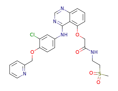 2-{4-[3-chloro-4-(pyridin-2-ylmethoxy)-phenylamino]-quinazolin-5-yloxy}-N-(2-methanesulfonyl-ethyl)-acetamide