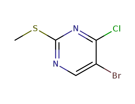 Molecular Structure of 63810-78-6 (5-Bromo-4-chloro-2-methylsulfanyl-pyrimidine)