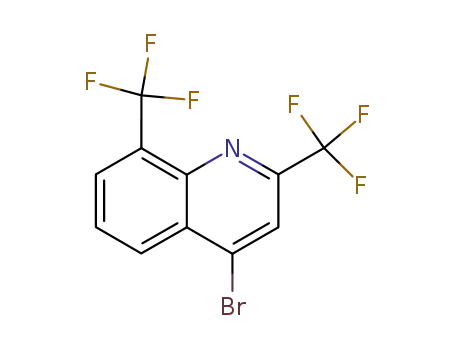 Molecular Structure of 35853-45-3 (2,8-BIS(TRIFLUOROMETHYL)-4-BROMOQUINOLINE)