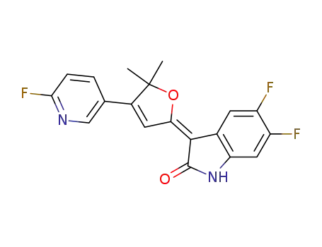 (3E)-5,6-difluoro-3-[4-(6-fluoropyridin-3-yl)-5,5-dimethylfuran-2(5H)-ylidene]-1,3-dihydro-2H-indol-2-one