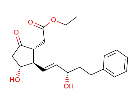 ethyl (1R,2R,3R) 3-hydroxy-2-[5-phenyl-(3S)-hydroxy-(1E)-pentenyl]-5-oxo-cyclopentane acetate