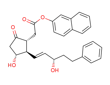 2-naphthyl (1R,2R,3R)-3-hydroxy-2-[(E)-5-phenyl-(3S)-hydroxy-1-pentenyl]-5-oxo-cyclopentane acetate