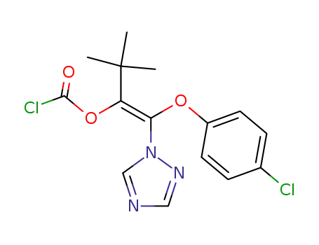 1-(4-chlorophenoxy)-3,3-dimethyl-1-(1H-1,2,4-triazol-1-yl)-1-buten-2-yl chloroformate