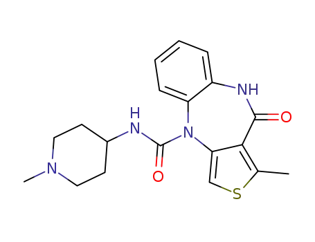 4,9-dihydro-1-methyl-4-{[(1-methyl-4-piperidinyl)amino]carbonyl}-10H-thieno[3,4-b][1,5]benzodiazepin-10-one