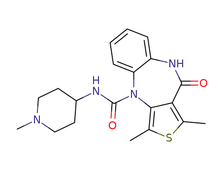 4,9-dihydro-1,3-dimethyl-4-{[(1-methyl-4-piperidinyl)amino]carbonyl}-10H-thieno[3,4-b][1,5]benzodiazepin-10-one