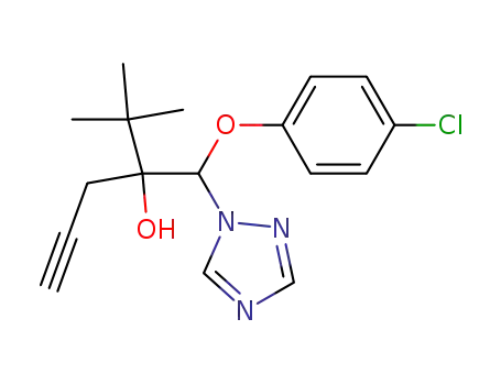 4-((4-chlorophenoxy)-(1H-1,2,4-triazol-1-yl)-methyl)-5,5-dimethyl-hex-1-yn-4-ol