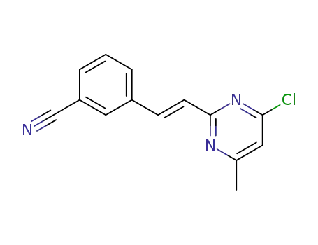 (E)-3-[2-(4-chloro-6-methyl-pyrimidin-2-yl)-vinyl]-benzonitrile