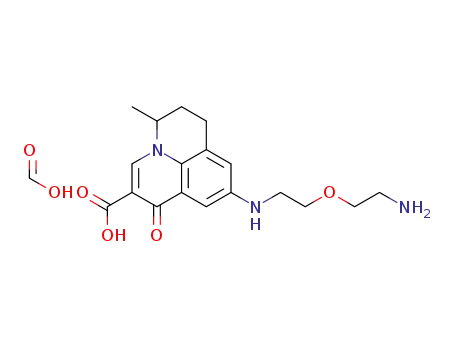 9-({2-[(2-aminoethyl)oxy]ethyl}amino)-5-methyl-1-oxo-6,7-dihydro-1H,5H-pyrido[3,2,1-ij]quinoline-2-carboxylic acid formate
