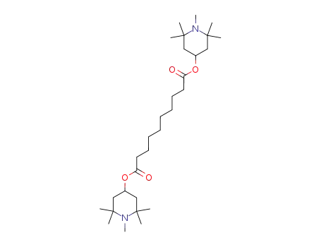 Molecular Structure of 41556-26-7 (Bis(1,2,2,6,6-pentamethyl-4-piperidyl) sebacate)