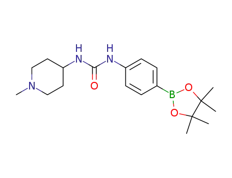 N-(1-methyl-piperidin-4-yl)-N'-[4-(4,4,5,5-tetramethyl-1,3,2-dioxoborolan-2-yl)-phenyl]-urea