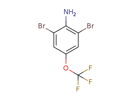 Molecular Structure of 88149-49-9 (2,6-Dibromo-4-(trifluoromethoxy)aniline)