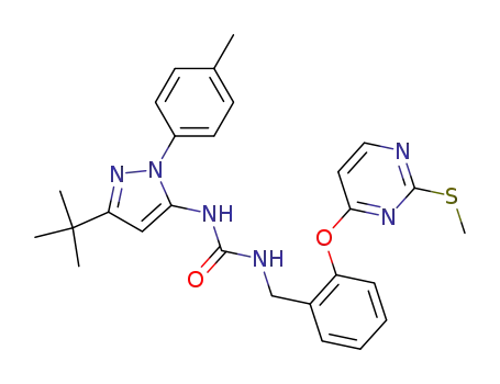 1-(2-(2-(methylthio)pyrimidin-4-yloxy)benzyl)-3-(3-t-butyl-1-p-tolyl-1H-pyrazol-5-yl)urea