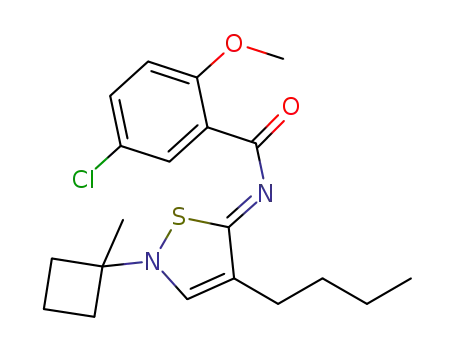 N-[(5Z)-4-butyl-2-(1-methylcyclobutyl)-isothiazol-5(2H)-ylidene]-5-chloro-2-methoxybenzamide