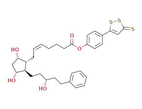 (5Z)-7-[(1R,2R,3R,5S)-3,5-dihydroxy-2-[(3R)-3-hydroxy-5-phenylpentyl]cyclopentyl]-5-heptenoic acid 4-(3H-1,2-dithiole-3-thione-5-yl)phenyl ester