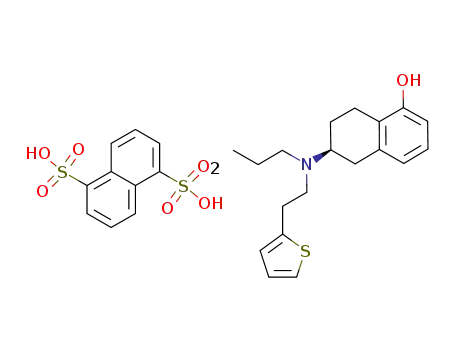 ((S)-6-(propyl(2-thiophen-2-yl)ethyl)amino)-5,6,7,8-tetrahydronaphthalen-1-ol heminaphthalene-1,5-disulfonate