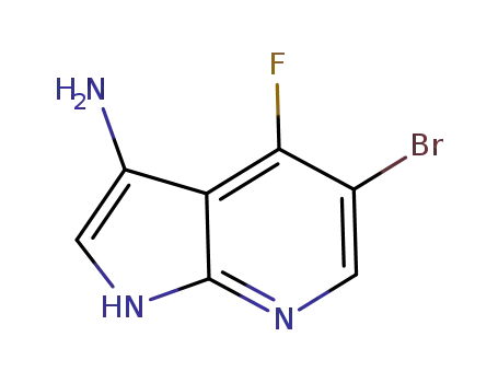 Molecular Structure of 1172068-36-8 (1H-Pyrrolo[2,3-b]pyridin-3-amine, 5-bromo-4-fluoro-)