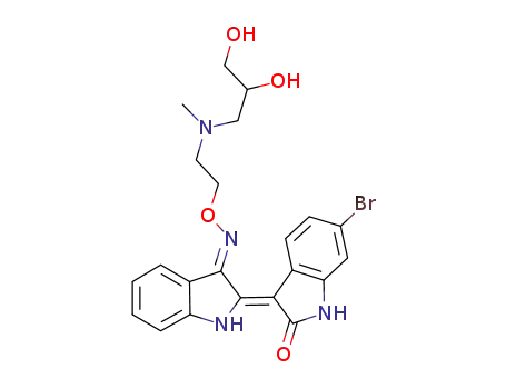 (2'Z-3'E)-6-bromoindirubin-3'-(O-{2-[N-methyl,N-(2,3-dihydroxypropyl)amino]ethyl}oxime)