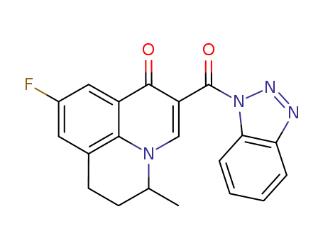 2-(1H-benzo[d][1,2,3]triazole-1-carbonyl)-9-fluoro-5-methyl-6,7-dihydropyrido[3,2,1-ij]quinolin-1(5H)-one