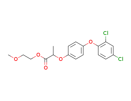 Molecular Structure of 65633-35-4 (Propanoic acid, 2-[4-(2,4-dichlorophenoxy)phenoxy]-, 2-methoxyethyl
ester)