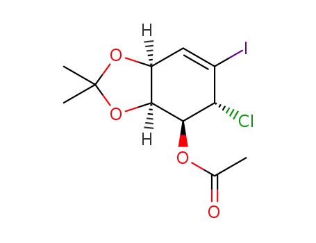 (3aS,4S,5R,7aS)-5-chloro-6-iodo-2,2-dimethyl-3a,4,5,7a-tetrahydro-1,3-benzodioxol-4-yl acetate