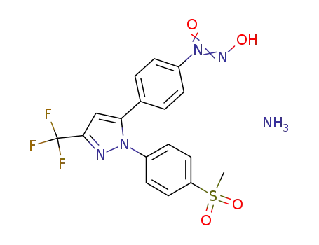 5-[4-(O2-ammonium diazen-1-ium-1,2-diolato)phenyl]-1-(4-methylsulfonylphenyl)-3-trifluoromethyl-1H-pyrazole
