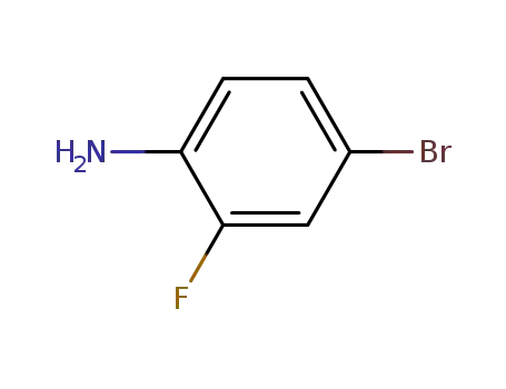 Molecular Structure of 367-24-8 (4-Bromo-2-fluoroaniline)
