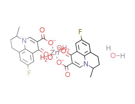 [Zn(II)(7-fluoro-12-methyl-4-oxo-1-azatricyclo[7.3.1.0(5,13)]trideca-2,5,7,9(13)-tetraene-3-carboxylate)2(H2O)2]*H2O