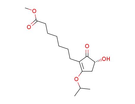 Molecular Structure of 53147-05-0 (1-Cyclopentene-1-heptanoic acid, 4-hydroxy-2-(1-methylethoxy)-5-oxo-,
methyl ester, (R)-)