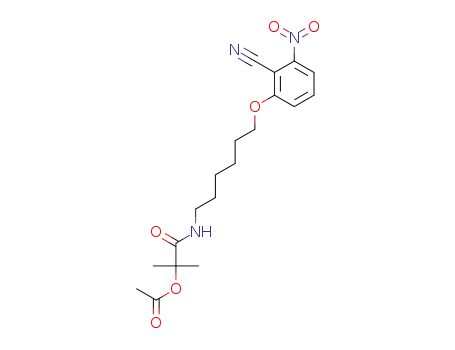 1-(6-(2-cyano-3-nitrophenoxy)hexylamino)-2-methyl-1-oxopropan-2-yl acetate