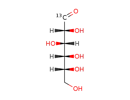 Molecular Structure of 40762-22-9 (D-Glucose-1-13C)