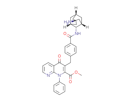 3-[4-((1S,2S,3R,5S,7S)-5-amino-adamantan-2-ylcarbamoyl)-benzyl]-4-oxo-1-phenyl-1,4-dihydro-[1,8]naphthyridine-2-carboxylic acid methyl ester