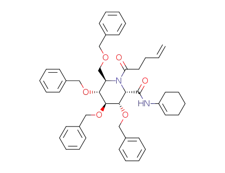 1-cyclohexenyl 3,4,5,7-tetra-O-benzyl-2,6-dideoxy-2,6-(pent-4-enimido)-D-glycero-D-idoheptonamide