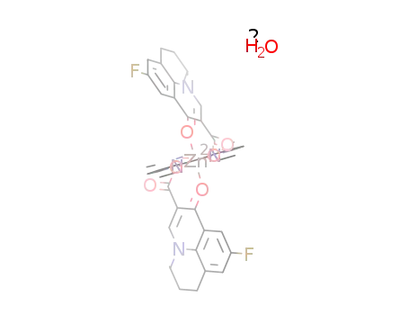 [(2,2'-bipyridine)di(9-fluoro-5-methyl-1-oxo-1,5,6,7-tetrahydropyrido[3,2,1-ij]quinoline-2-carboxylato-k2O,O')zinc(II)] dihydrate