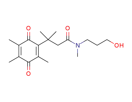 N-(3-hydroxypropyl)-N,3-dimethyl-3-(2,4,5-trimethyl-3,6-dioxocyclohexa-1,4-dien-1-yl)butanamide