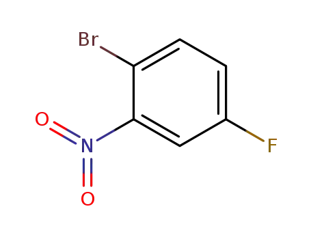 Molecular Structure of 446-09-3 (1-BROMO-4-FLUORO-2-NITROBENZENE)