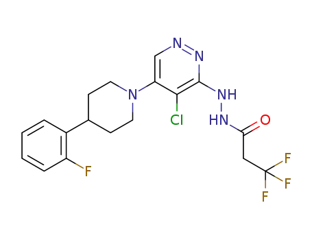 N'-(4-chloro-5-(4-(2-fluorophenyl)piperidin-1-yl)pyridazin-3-yl)-3,3,3-trifluoropropanehydrazide