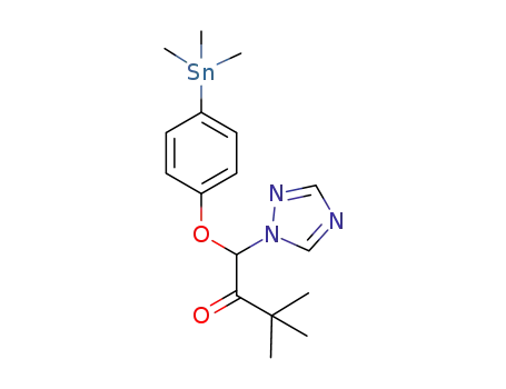 3,3-dimethyl-1-(1H-1,2,4-triazol-1-yl)-1-(4-(trimethylstannyl)phenoxy)butan-2-one