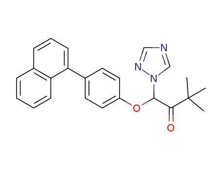 3,3-dimethyl-1-(4-(naphthalen-1-yl)phenoxy)-1-(1H-1,2,4-triazol-1-yl)butan-2-one
