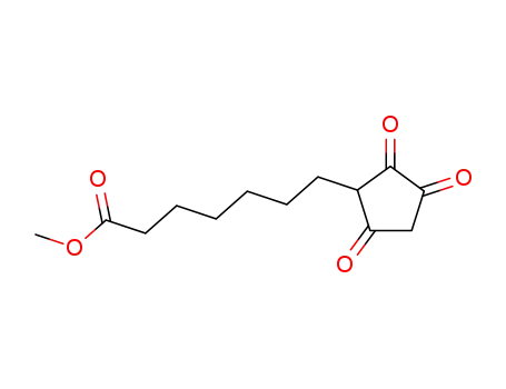 Molecular Structure of 41138-63-0 (Cyclopentaneheptanoic acid, 2,3,5-trioxo-, methyl ester)