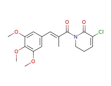 (E)-3-chloro-1-(2-methyl-3-(3,4,5-trimethoxyphenyl)acryloyl)-5,6-dihydropyridine-2(1H)-one