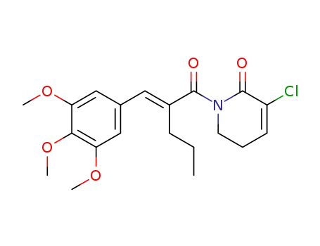 (E)-3-chloro-1-(2-propyl-3-(3,4,5-trimethoxyphenyl)acryloyl)-5,6-dihydropyridin-2(1H)-one