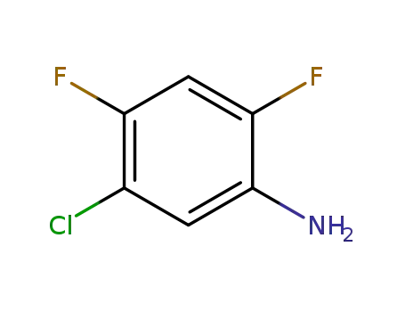Molecular Structure of 348-65-2 (5-Chloro-2,4-difluoroaniline)