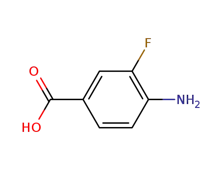 Molecular Structure of 455-87-8 (4-Amino-3-fluorobenzoic acid)