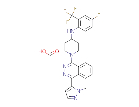 [4-fluoro-2-(trifluoromethyl)phenyl]-[1-[4-(2-methylpyrazol-3-yl)phthalazin-1-yl]-4-piperidyl]ammonium formate
