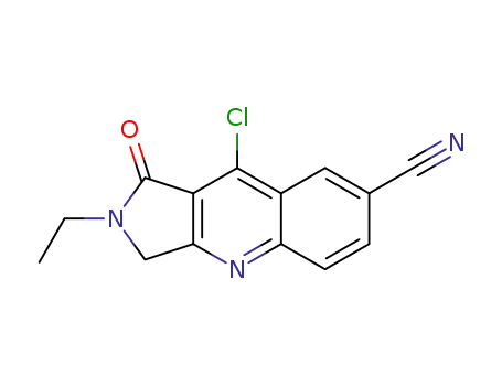 9-chloro-2-ethyl-1-oxo-2,3-dihydro-1H-pyrrolo[3,4-b]-quinoline-7-carbonitrile