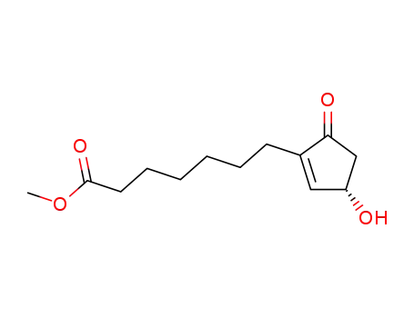 Molecular Structure of 42038-75-5 (METHYL (S)-(-)-3-HYDROXY-5-OXO-1-CYCLOPENTENE-1-HEPTANOATE)